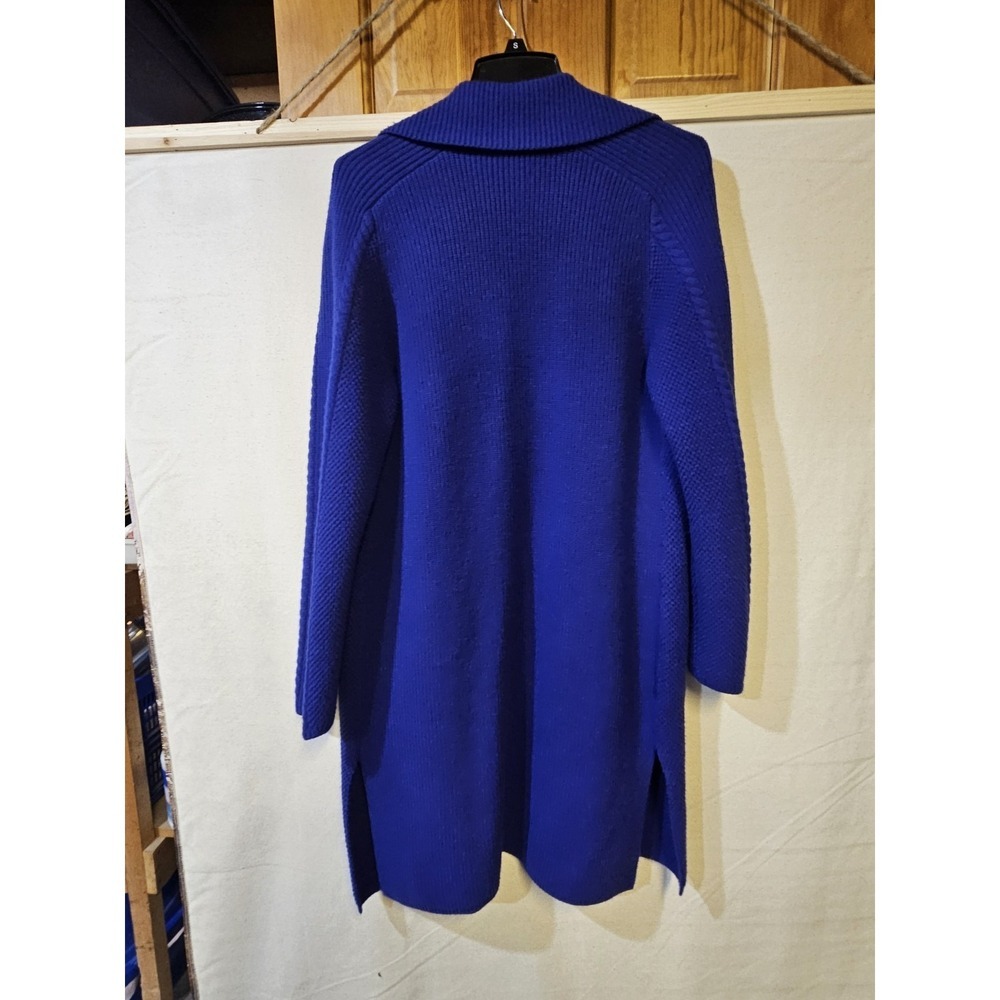 Ann Taylor Loft Women's Electric Blue Rib Cardigan Open Front Size Small - Picture 8 of 10
